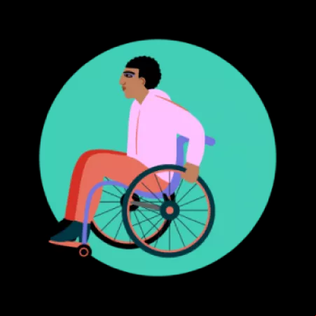Man in wheelchair