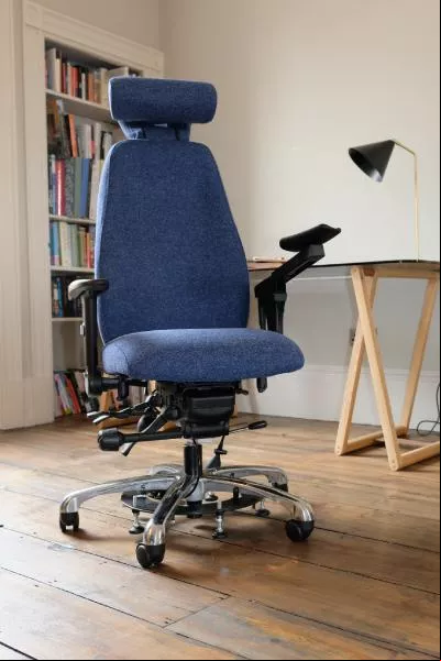 Blue office chair