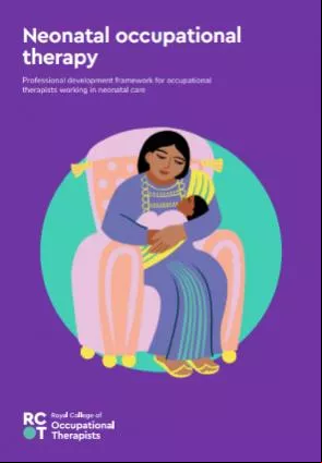 Front cover of RCOT's publication, Neonatal occupational therapy